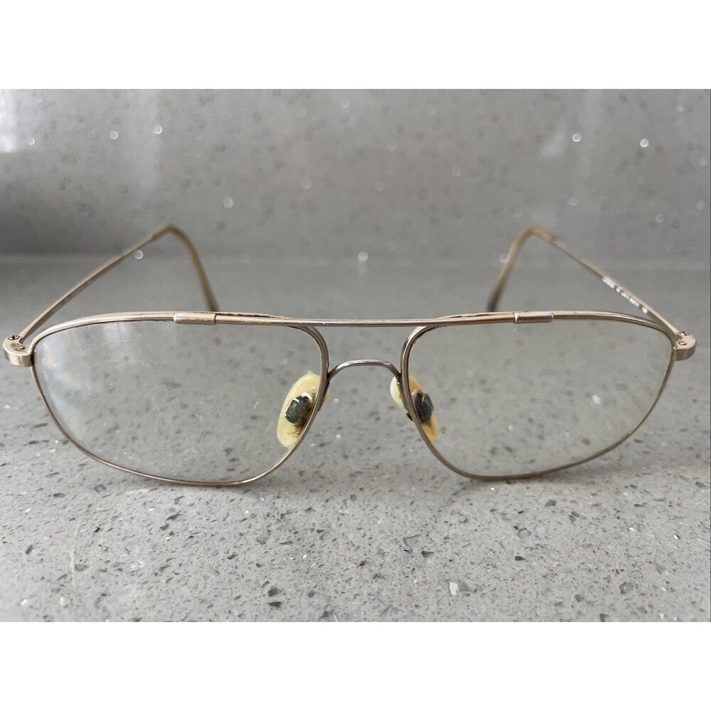 Marchon Autoflex w Flexon Eyeglasses Frames ONLY 40 Gold Full Rim 58-15-150
